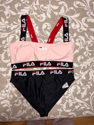 Bikini Fila Talla S/M Rosa y Negro
