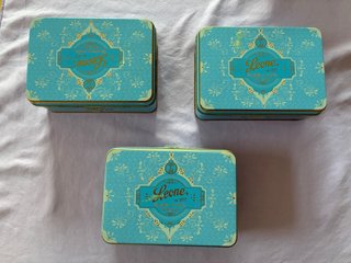 Set 3 Scatole Latta Vintage Leone