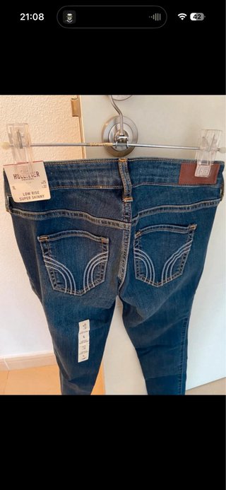 Pantalón Vaquero Hollister Skinny Azul