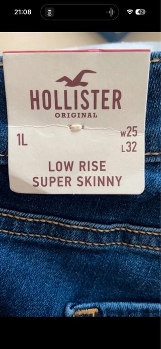 Pantalón Vaquero Hollister Skinny Azul