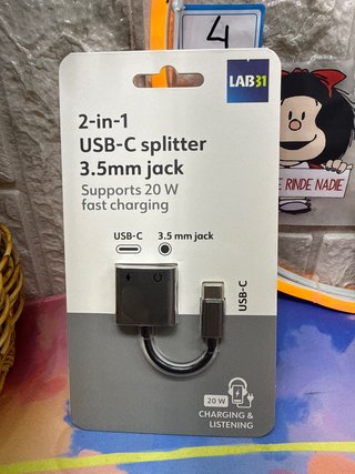 LAB31 Adaptador USB-C a Jack 3.5mm