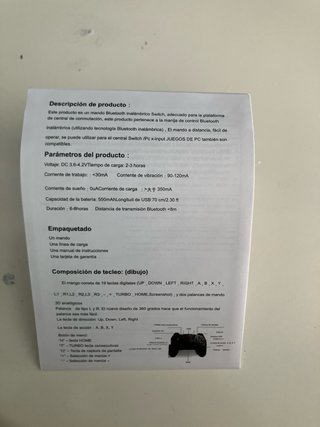 Mando Inalámbrico Diswoe para Nintendo Switch