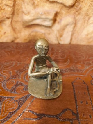 Figura Bronce Arquero Africano Cera Perdida