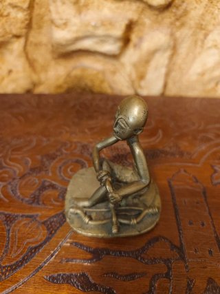 Figura Bronce Arquero Africano Cera Perdida
