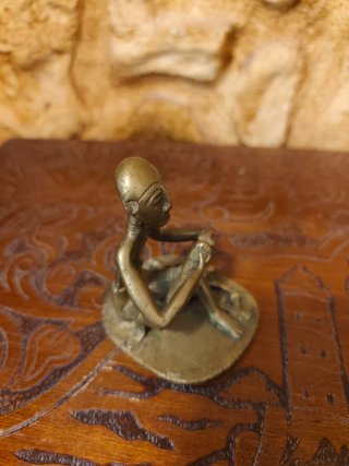 Figura Bronce Arquero Africano Cera Perdida
