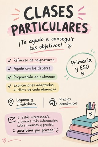 Clases particulares-Refuerzo y apoyo
