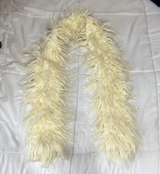 Bufanda de Pelo Sintético Beige