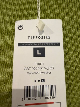 Camisola de Malha Verde Tiffosi Tamanho L