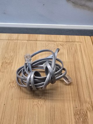Cable Telefónico RJ11 Macho-Macho Gris