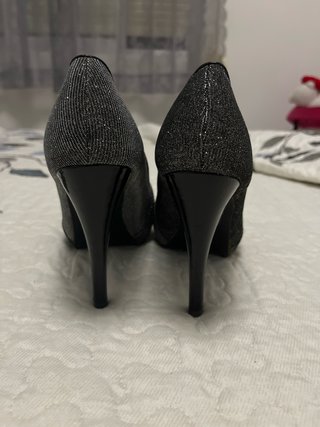 Zapatos y Bolso de Fiesta Plateados