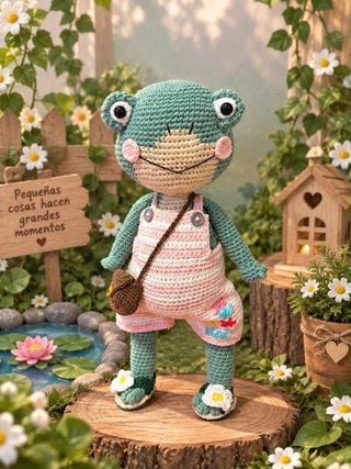 Muñeco Amigurumi Rana Tejida