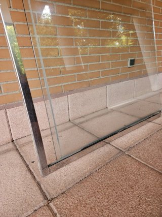 Mampara de Cristal Fijo con Perfil de Acero