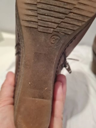 Botines marrones de cuña
