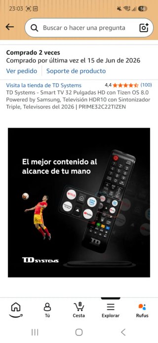 Smart TV TD Systems 32 Samsung Plus