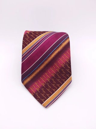 Corbata Kenzo Seda Vintage Rayas Escritura