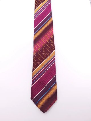 Corbata Kenzo Seda Vintage Rayas Escritura