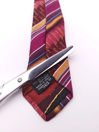 Corbata Kenzo Seda Vintage Rayas Escritura