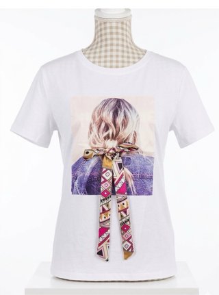 Camiseta Blanca Estampada T. S/M
