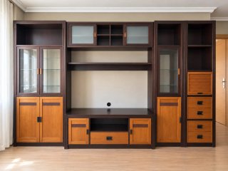 Mueble Salón Modular de Madera + Mesa comedor