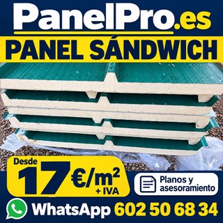 Panel sándwich verde · Corte personalizado