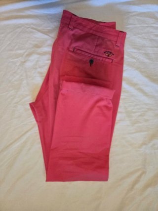Pantalón Chino Gabardina Regular Spagnolo Rojo