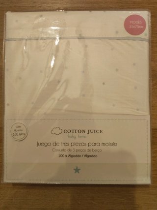 Juego sábanas Moisés Cotton Juice 35x75cm