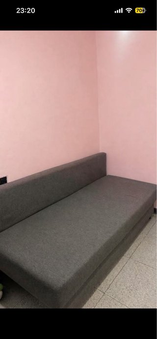 Sofá Cama Gris Tela