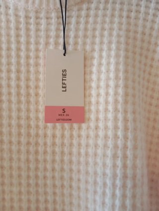 Jersey sin estrenar de punto rosa y blanco