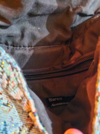 Lote 2 Bolsos Blanco Azul y Multicolor