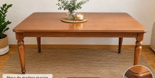 Mesa de comedor de madera maciza