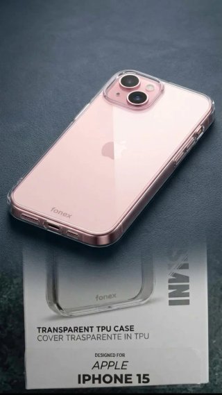Custodia trasparente invisible per iPhone 15
