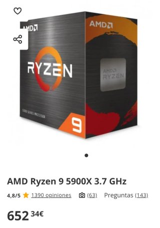 Procesador AMD Ryzen 9 5900X