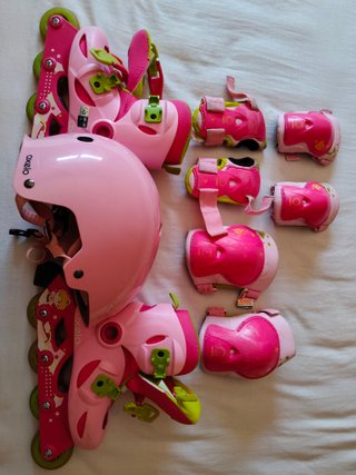 Lote Patinaje Infantil Oxelo Rosa