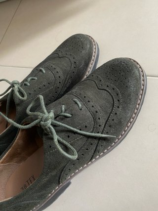 Zapatos de Gamuza Verdes Talla 38