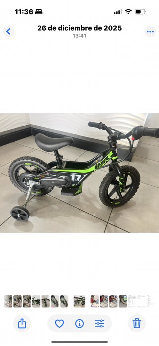 Bicicleta infantil IMX 17 con ruedines