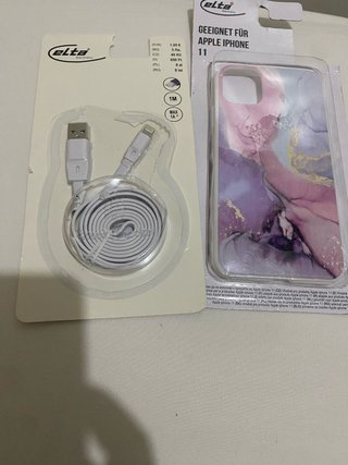 Carcasa iPhone 11 y Cable de Carga Elta