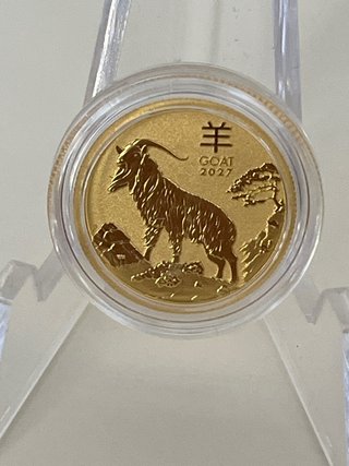 Moneda Oro 1/10 Onza Año de la Cabra 2027