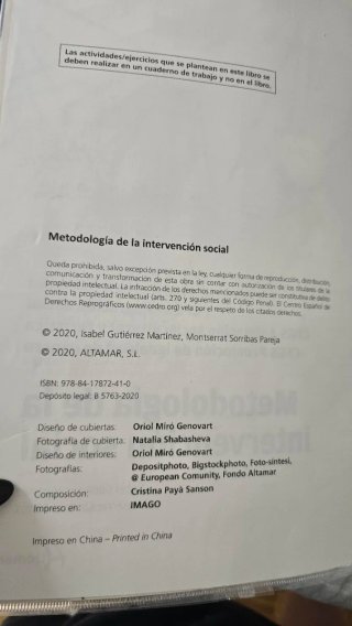 Libro Metodología de la intervención social