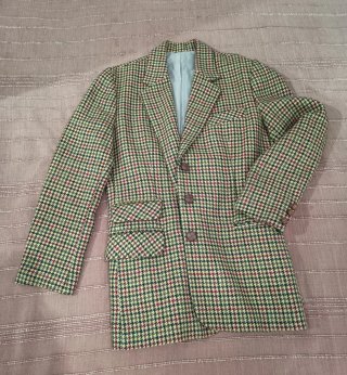 Americana cuadros verde M/L