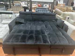 Sofá Cama Matrimonial Negro Terciopelo