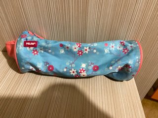Estuche Escolar Milan Floral Azul y Rosa