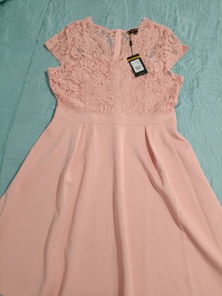 Vestido rosa palo encaje