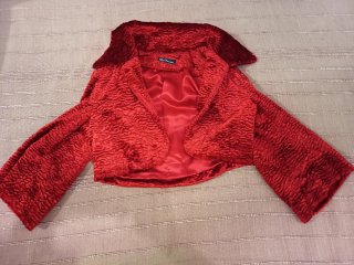 Chaqueta corta roja brillante Talla M