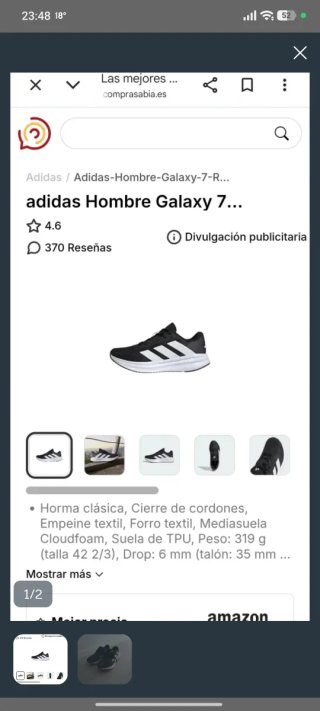 Adidas Galaxy 7 Running Hombre Talla 42