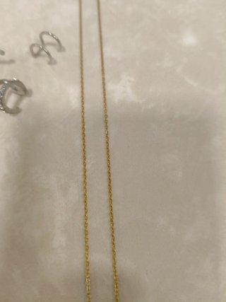 Cadena Dorada 60cm y Pendientes