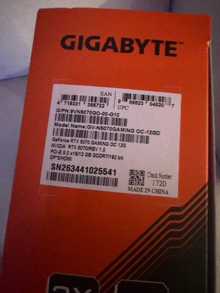 Gigabyte NVIDIA GeForce RTX 5070 12G