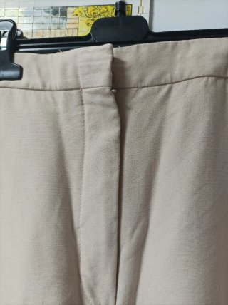 Pantalón Lino Beige Talla 50