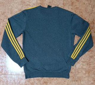Sudadera Adidas Gris Jaspeado y Amarillo Talla S