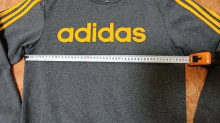 Sudadera Adidas Gris Jaspeado y Amarillo Talla S