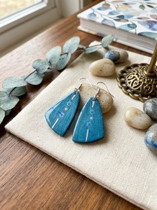 Pendientes Triangulares Azules